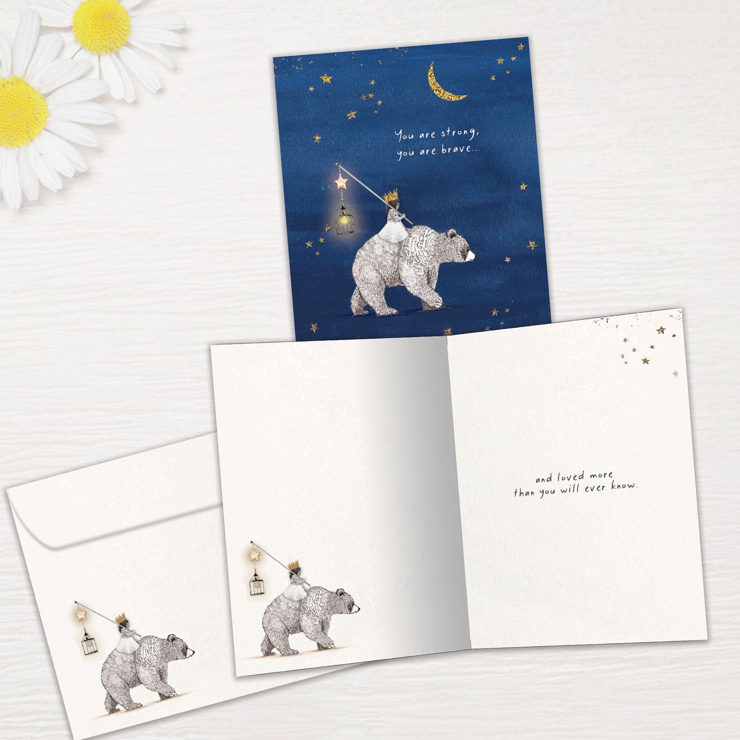 Brave Strong Bear Support & Encouragement Card