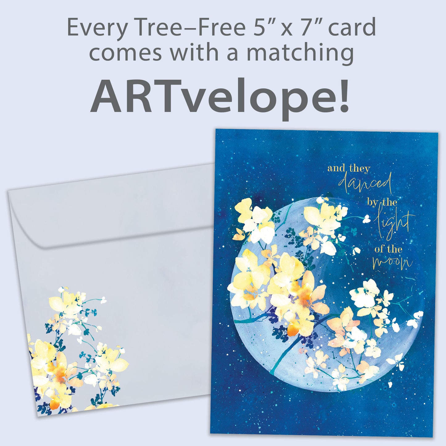 Floral Moonlight Wedding Card