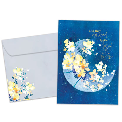 Floral Moonlight Wedding Card