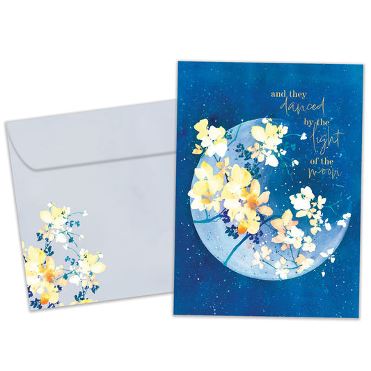 Floral Moonlight Wedding Card
