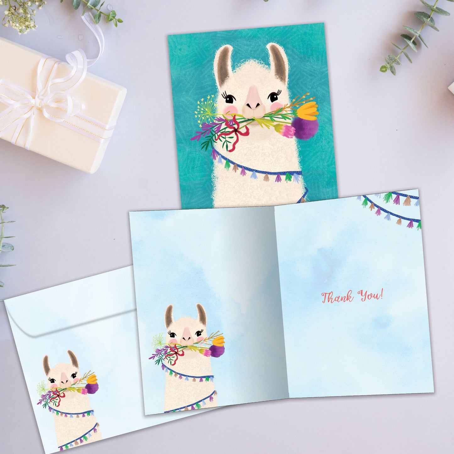 Amazing Llama Thank You Card