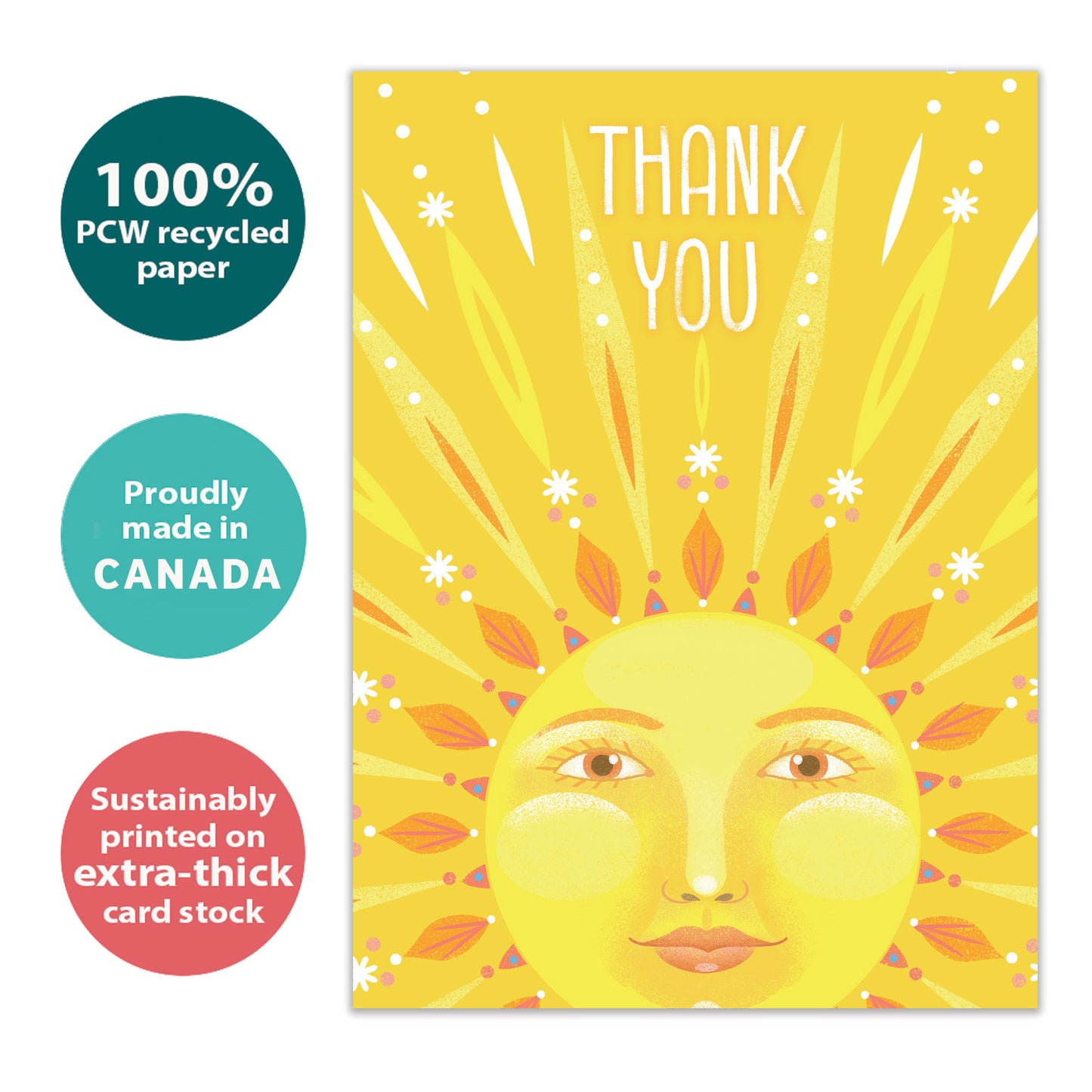 Sun Kindness Thank You Card