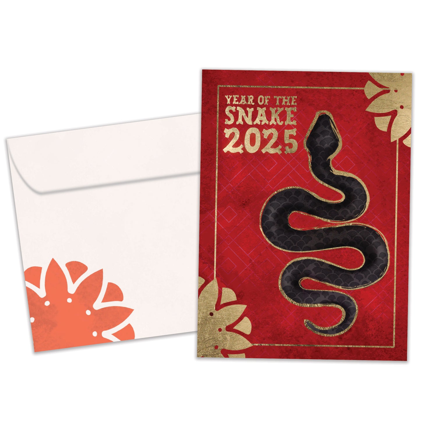 Golden Snake Chinese New Year’s Card