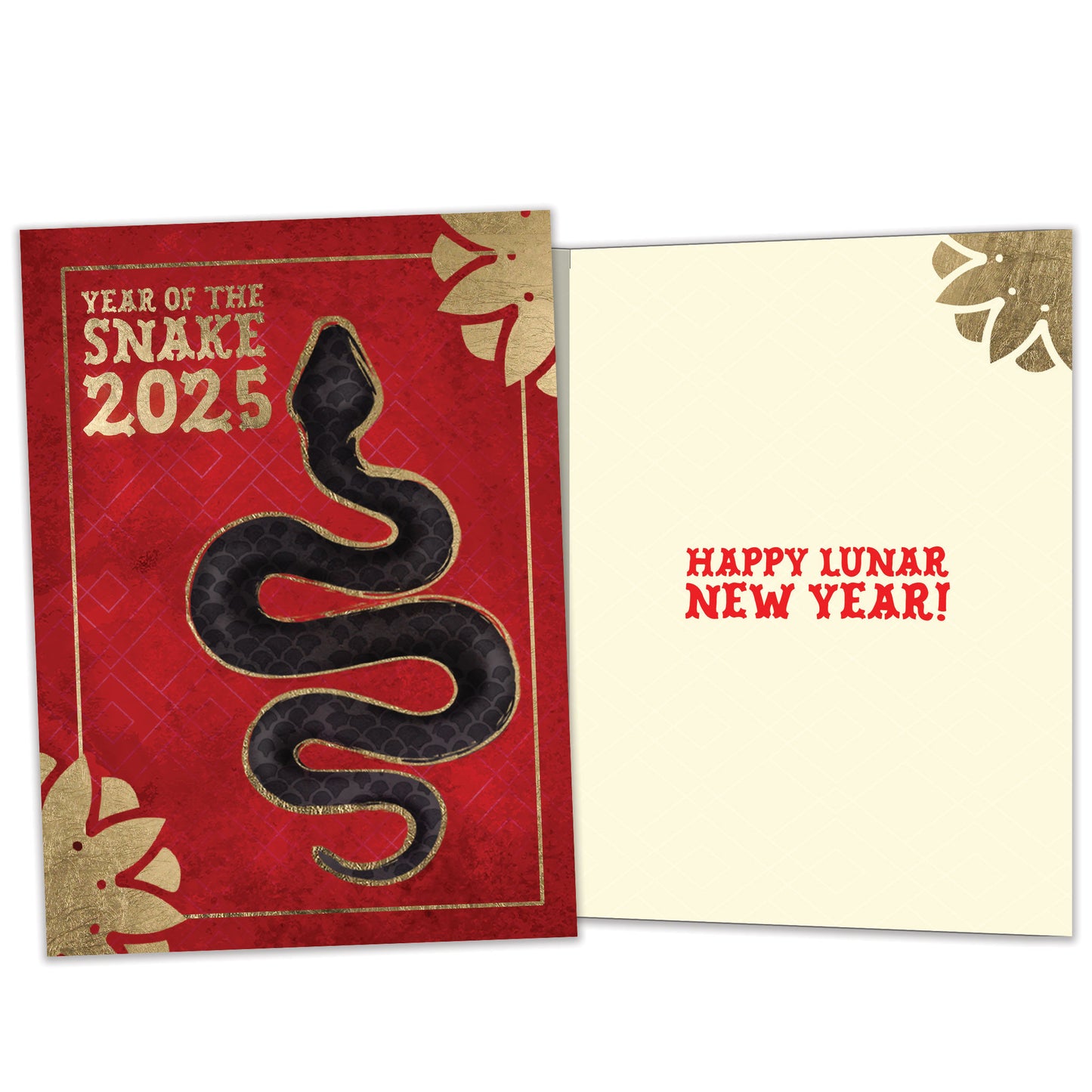 Golden Snake Chinese New Year’s Card