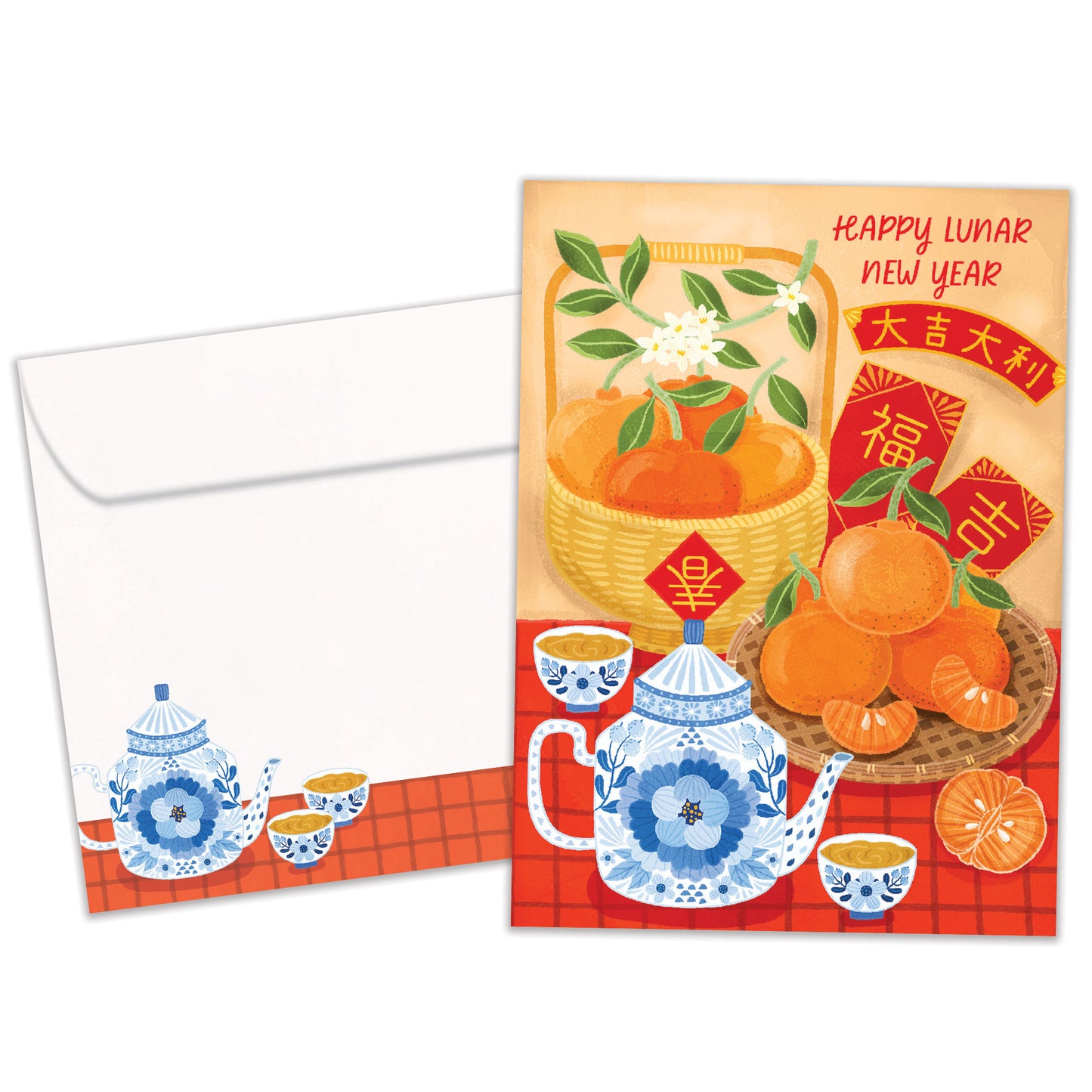 Lucky Tea Set Chinese New Year’s Card