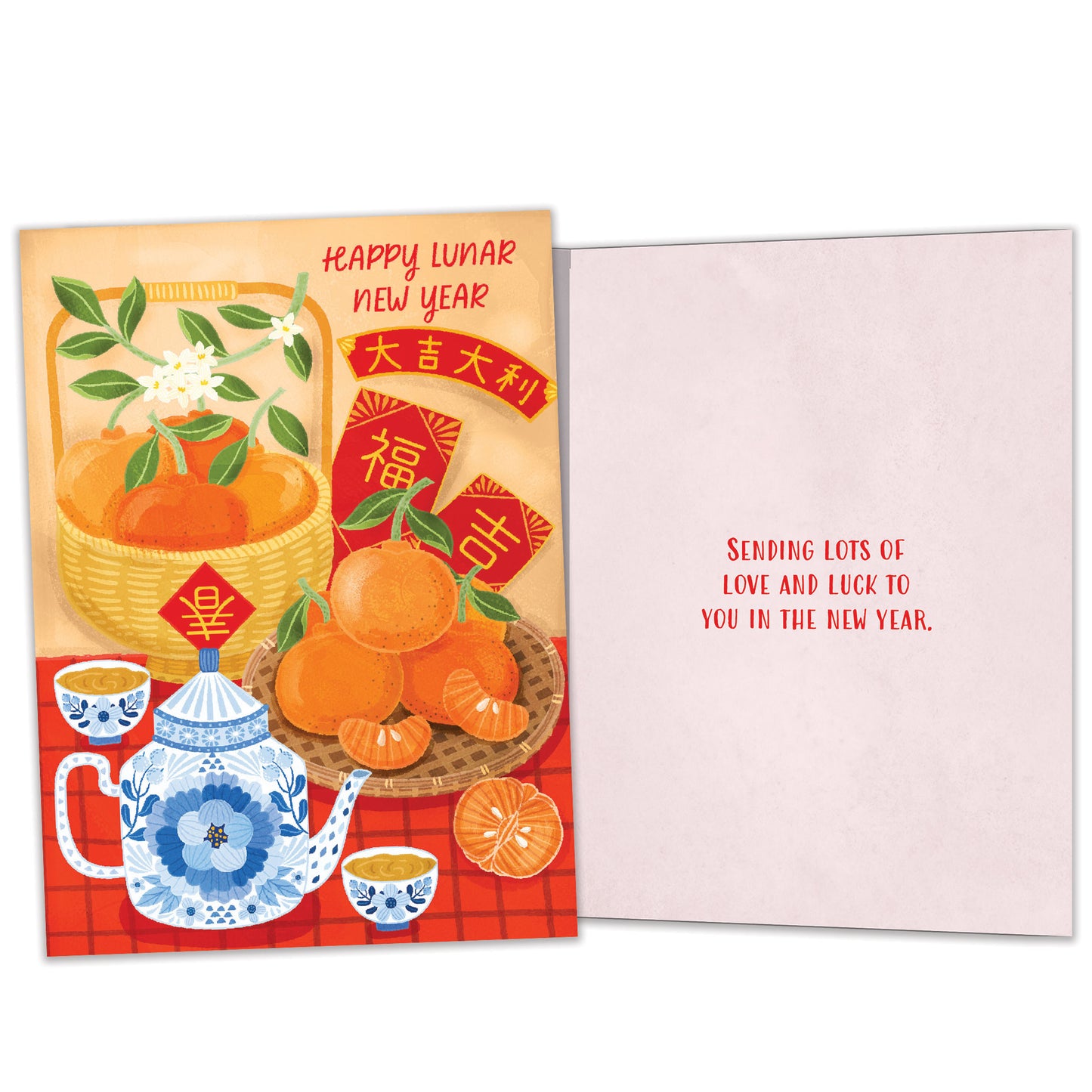 Lucky Tea Set Chinese New Year’s Card