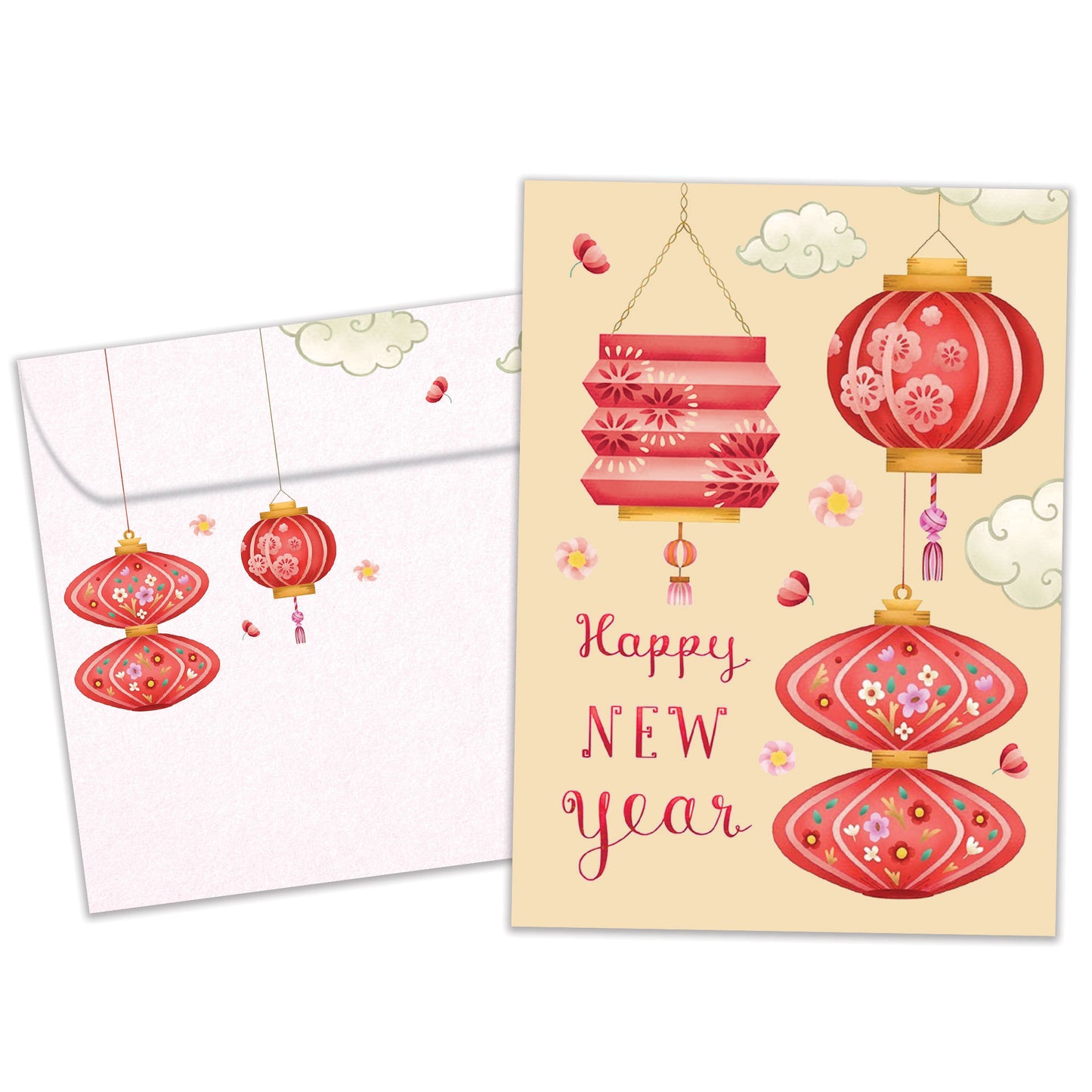 Happiness Lanterns Chinese New Year’s Card