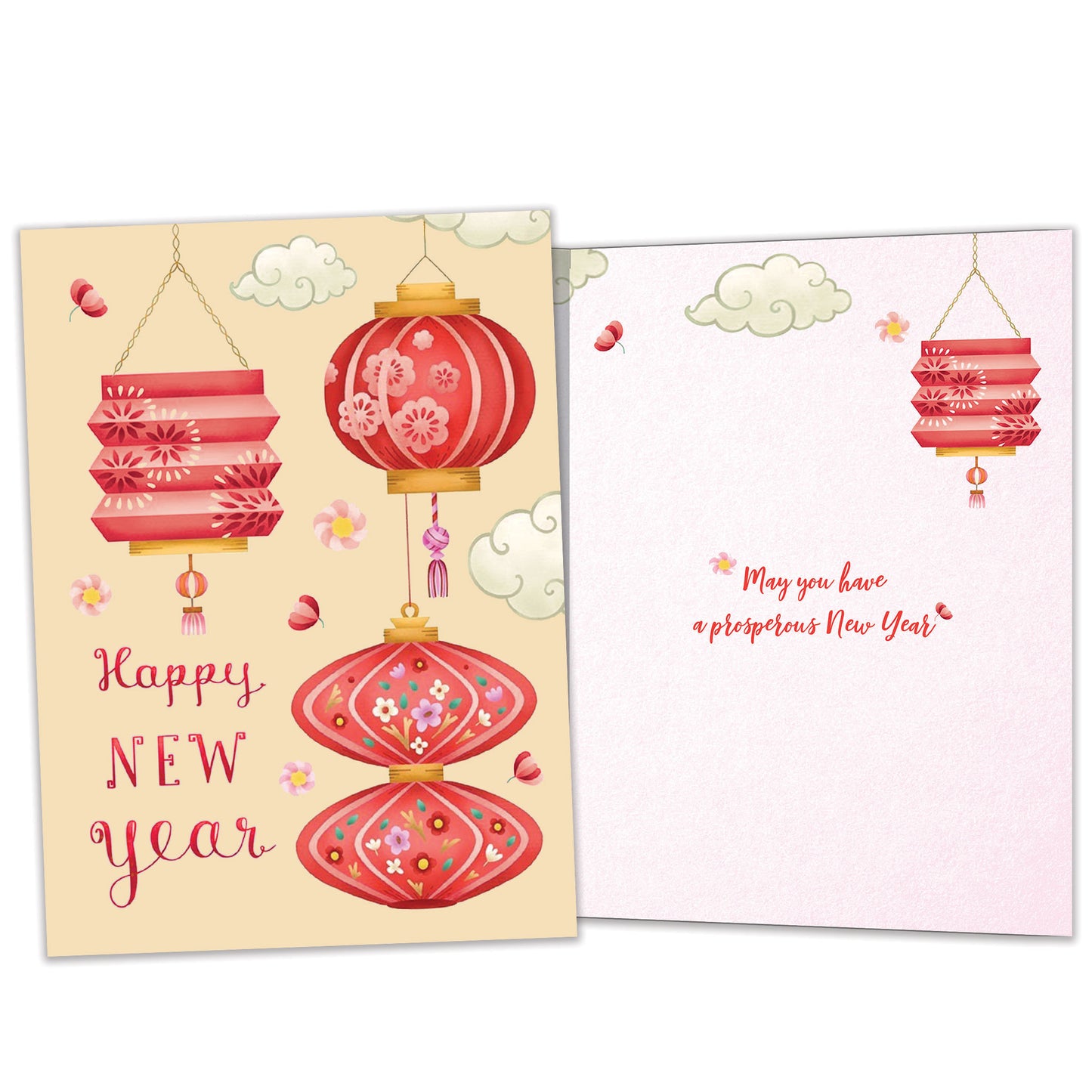 Happiness Lanterns Chinese New Year’s Card