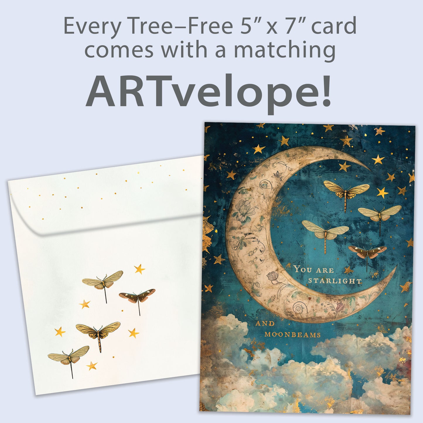 Starlight Moonbeams Just Because Card