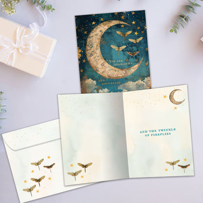 Starlight Moonbeams Just Because Card