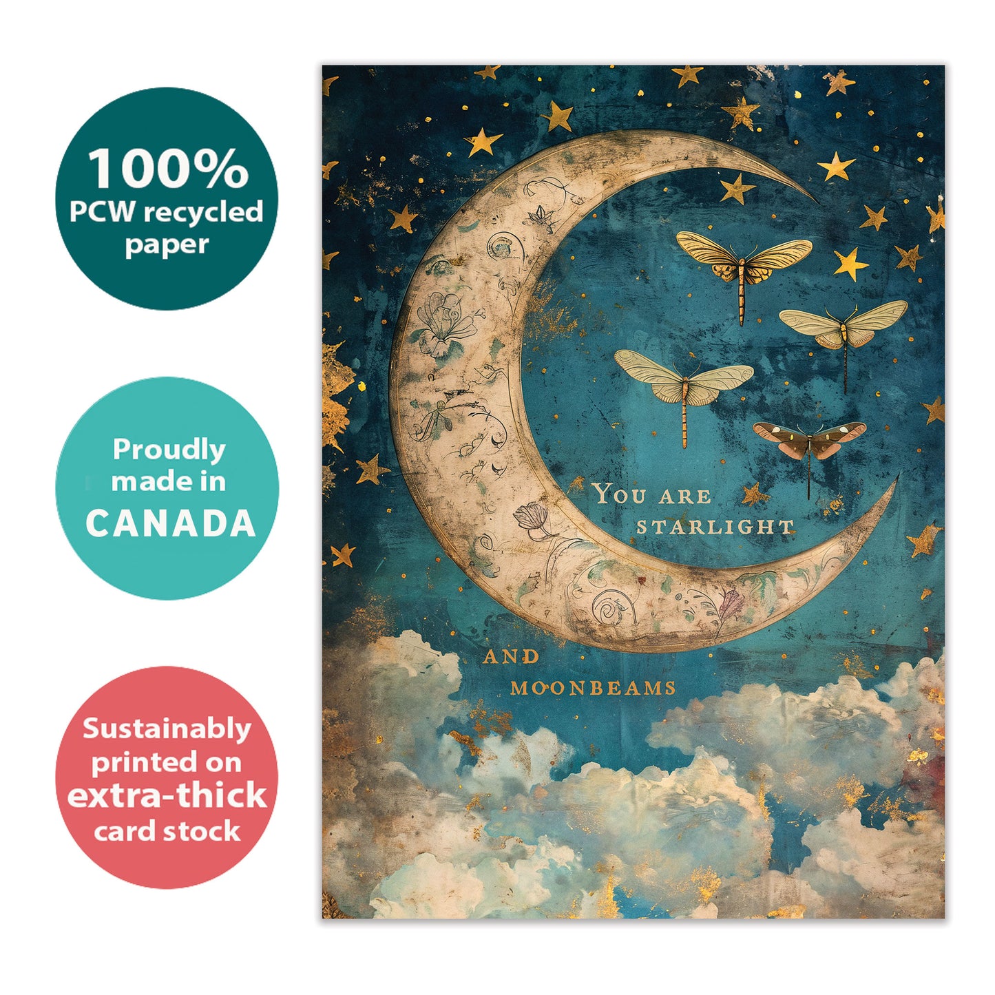 Starlight Moonbeams Just Because Card