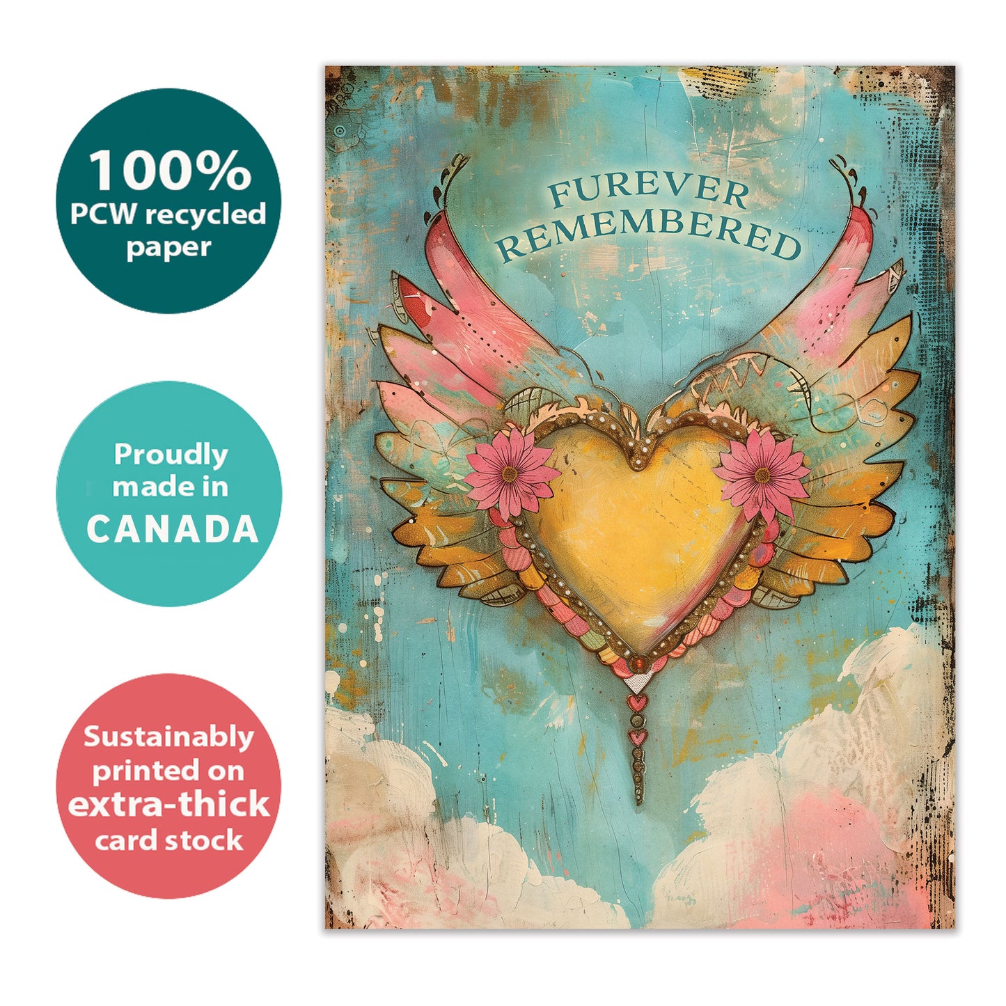 Furever Heart Pet Sympathy Card