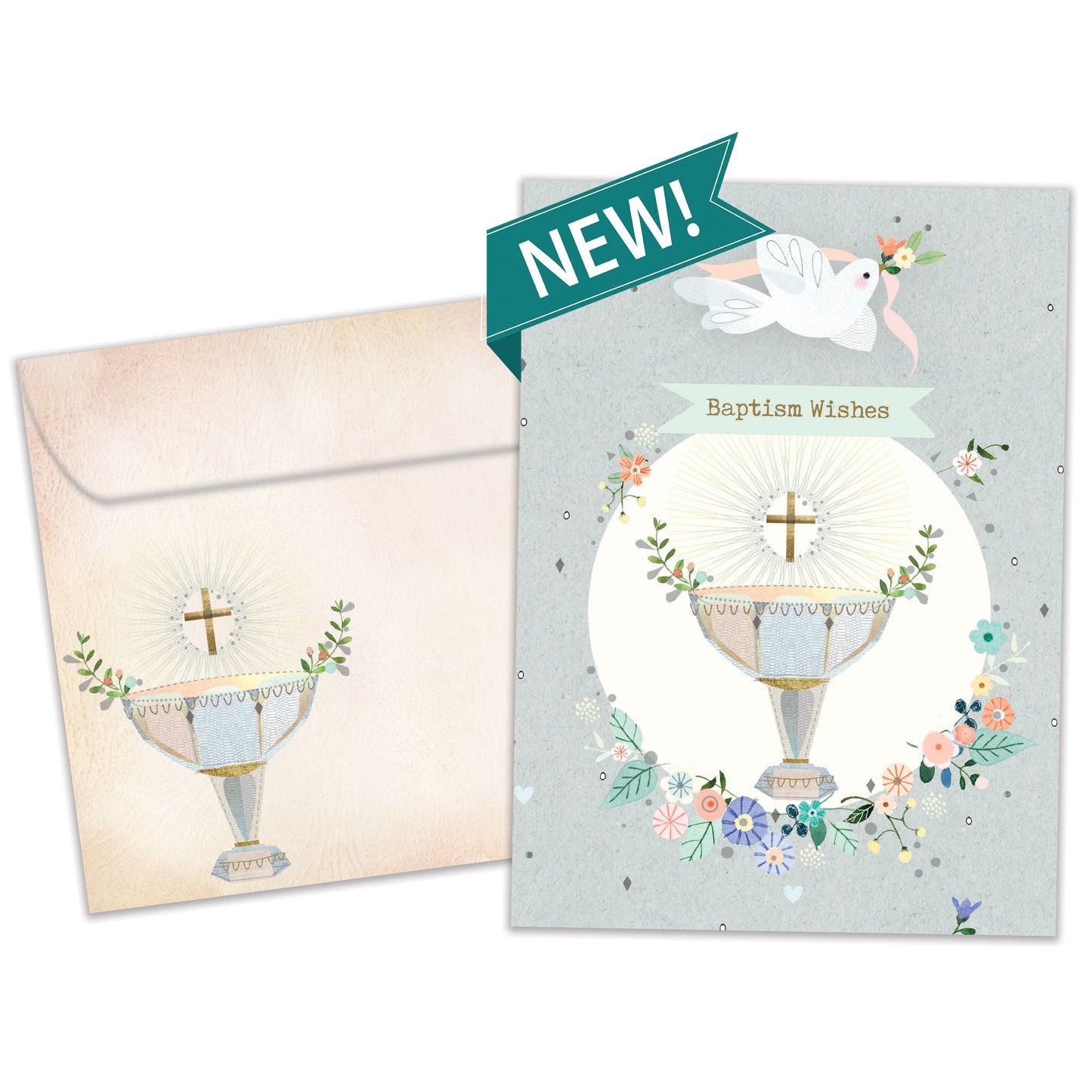 Faith Dove Baptism Card