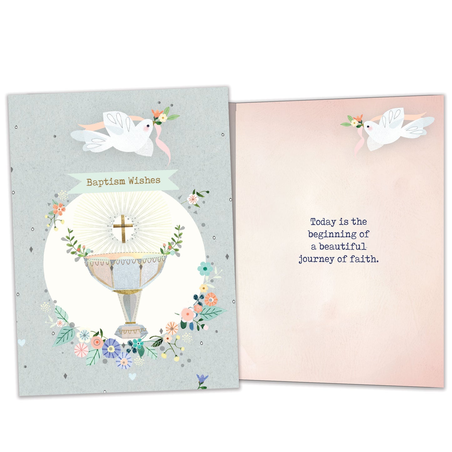 Faith Dove Baptism Card