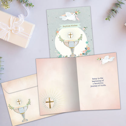 Faith Dove Baptism Card