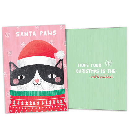 Santa Paws Christmas Card
