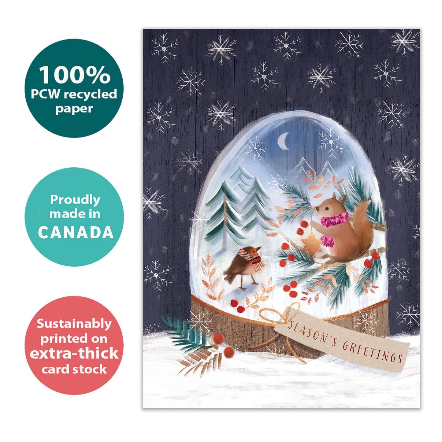Sweet Snowglobe Christmas Card