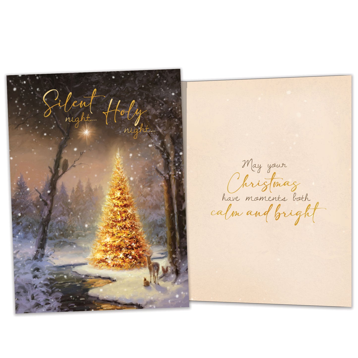 Calm and Bright Christmas Card