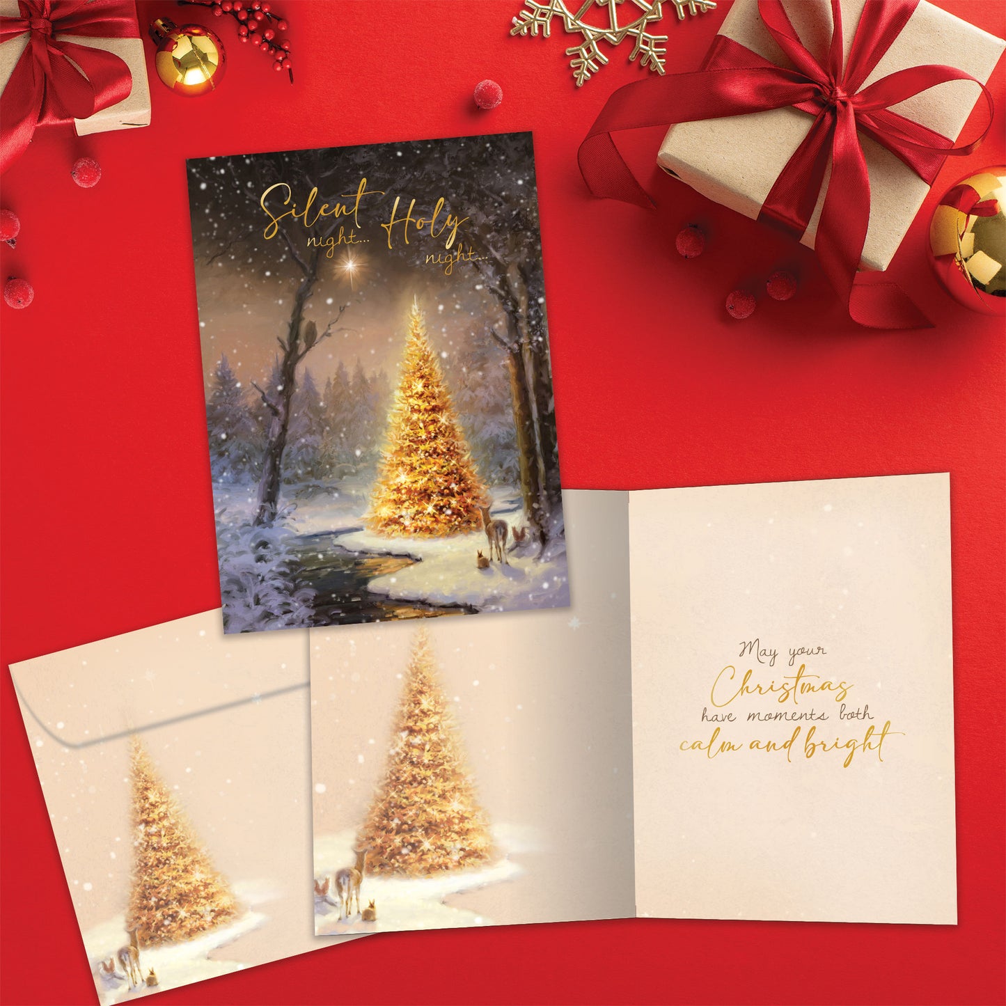 Calm and Bright Christmas Card