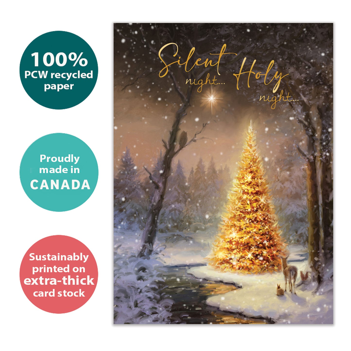 Calm and Bright Christmas Card
