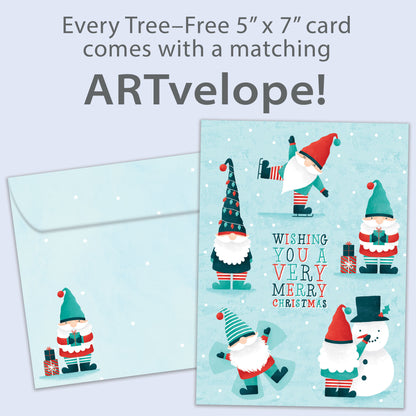 Festive Gnomes Christmas Card