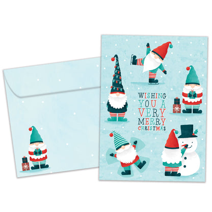 Festive Gnomes Christmas Card