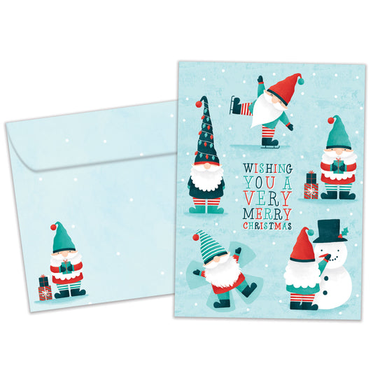 Festive Gnomes Christmas Card