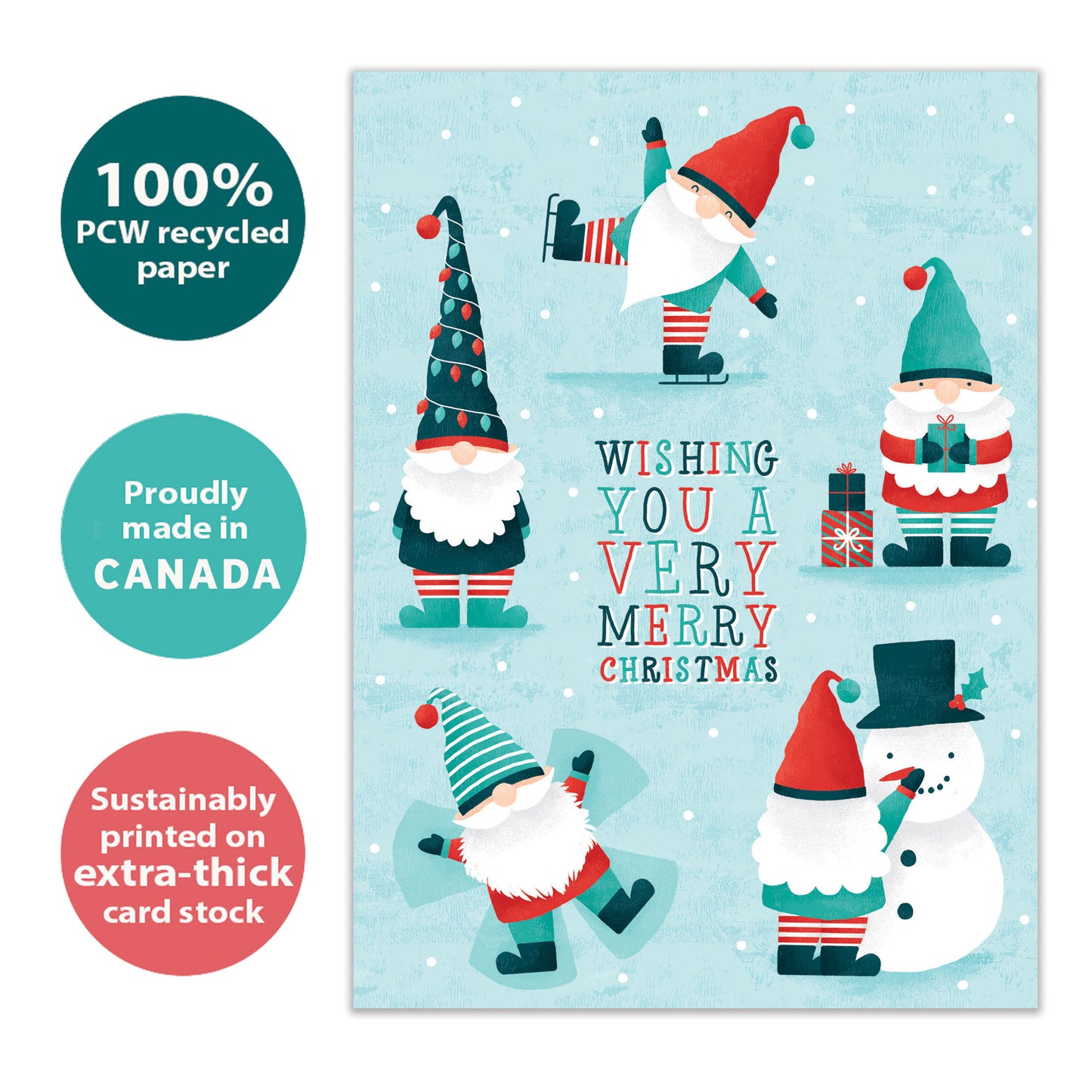 Festive Gnomes Christmas Card