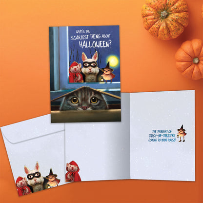 Without Masks Halloween Card