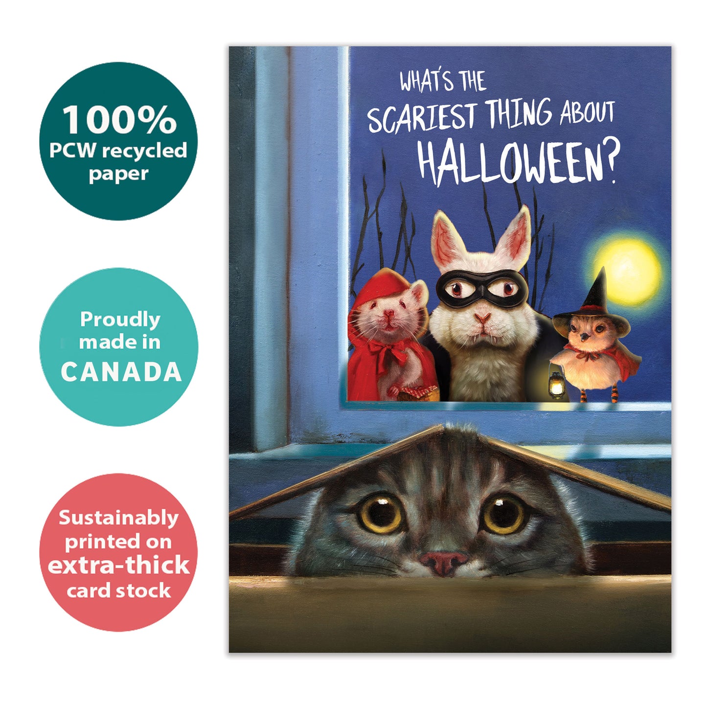 Without Masks Halloween Card