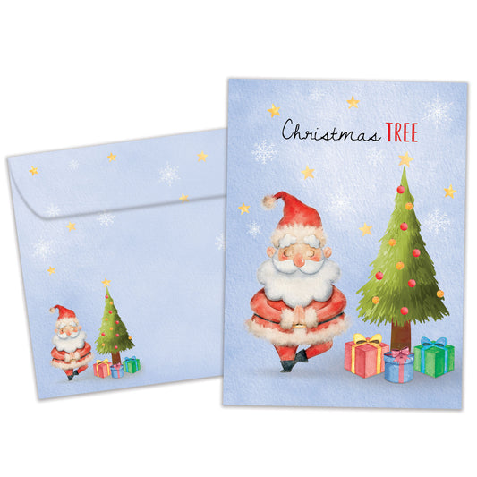 Christmas Tree Pose Christmas Card