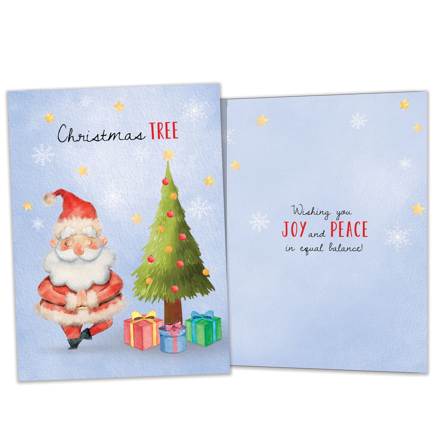 Christmas Tree Pose Christmas Card