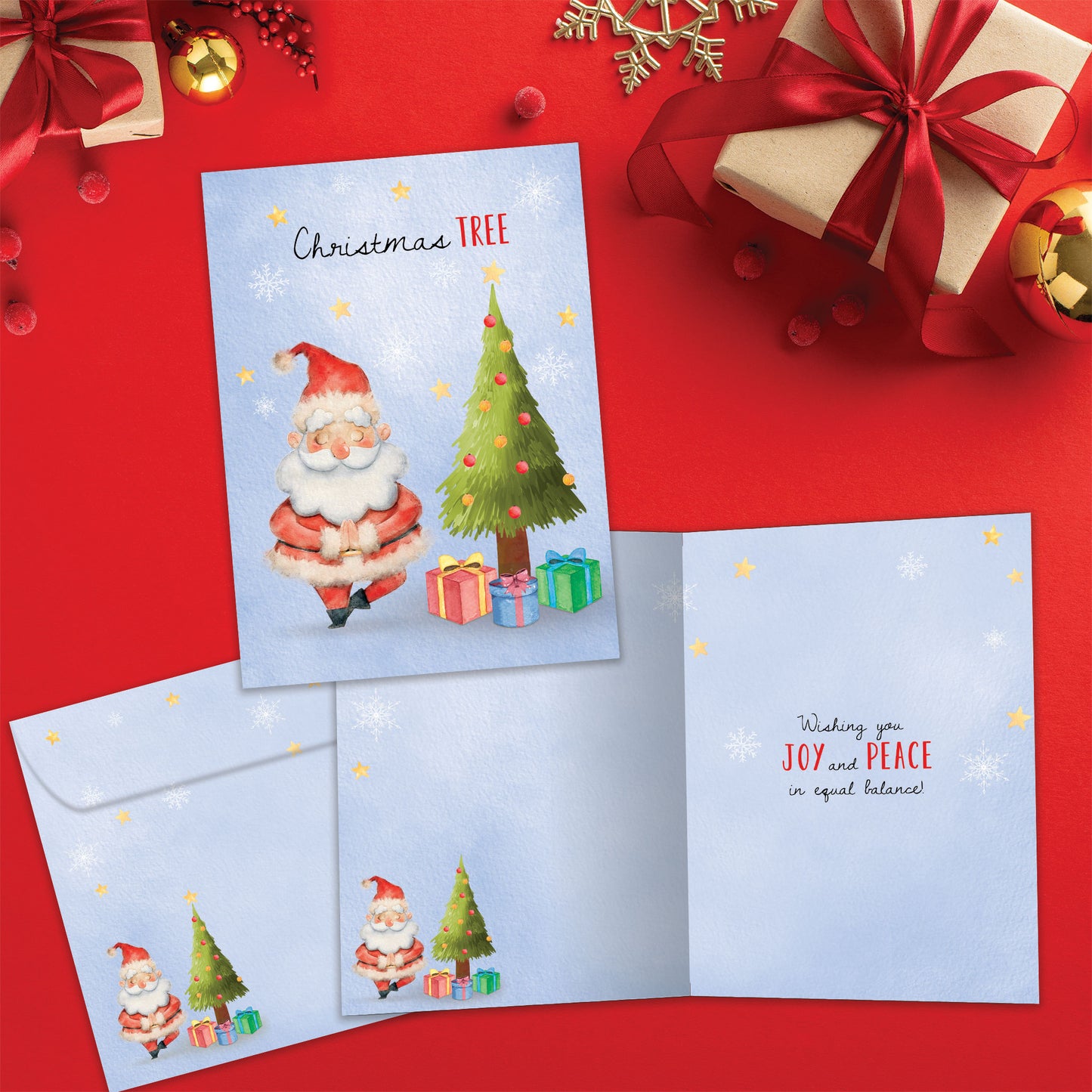 Christmas Tree Pose Christmas Card