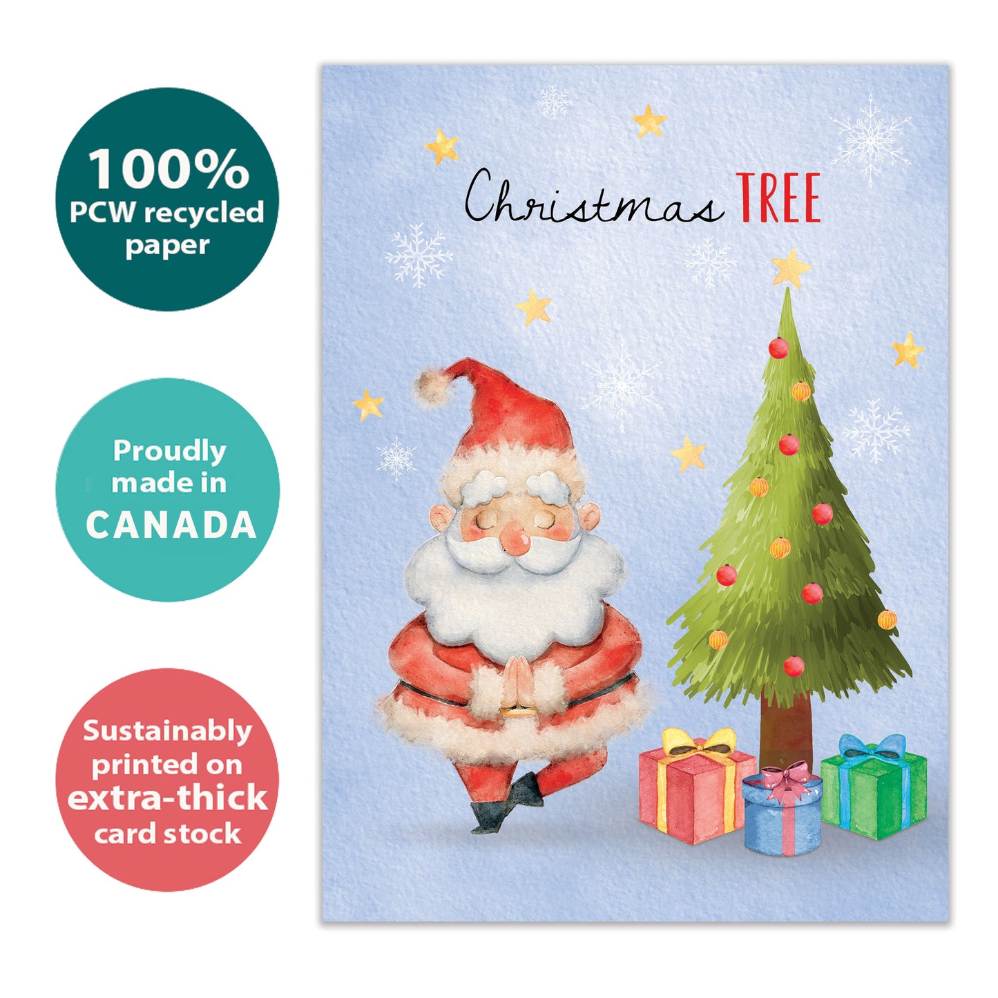 Christmas Tree Pose Christmas Card