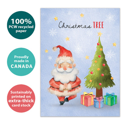 Christmas Tree Pose Christmas Card