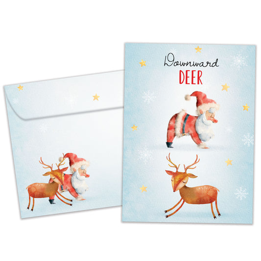 Downward Deer Christmas Card