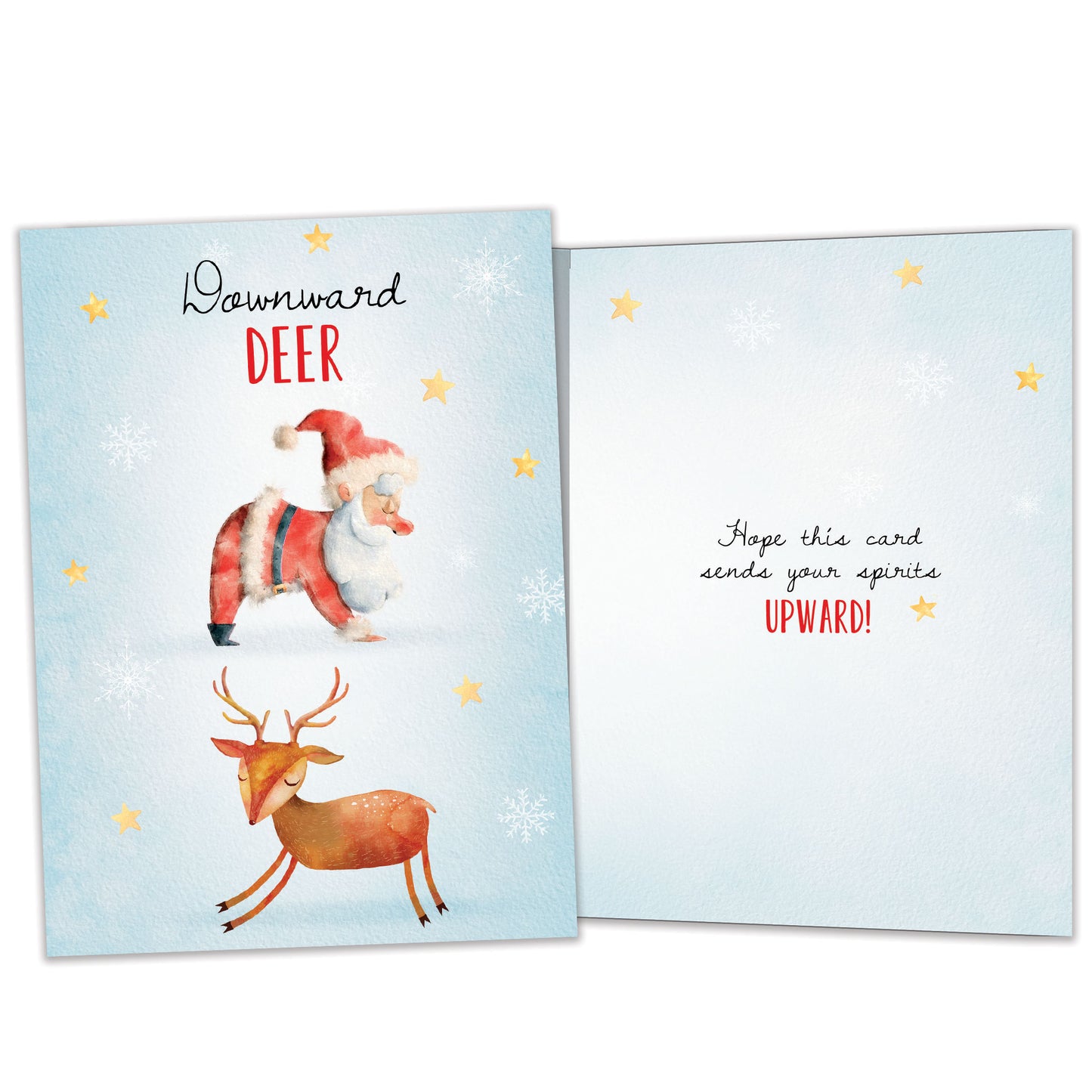 Downward Deer Christmas Card