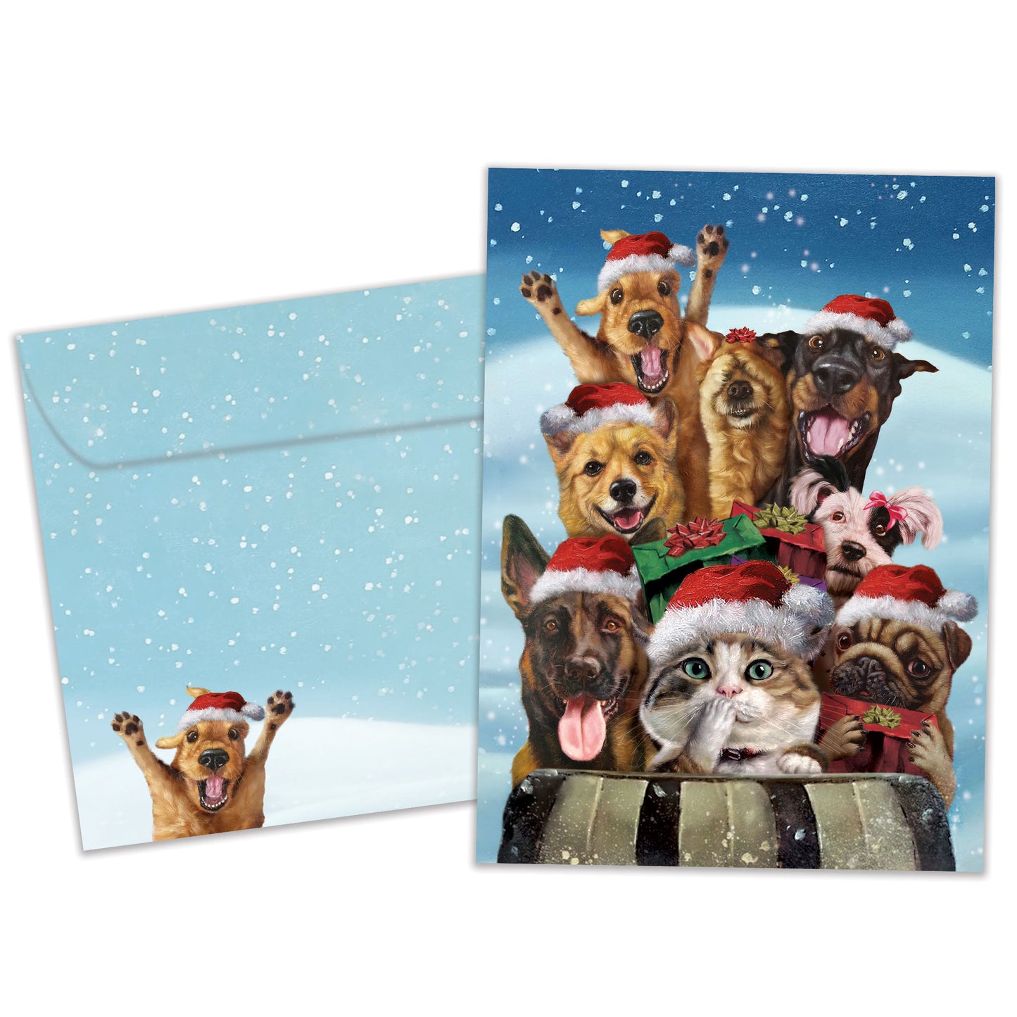 Downhill From Here Holiday Card