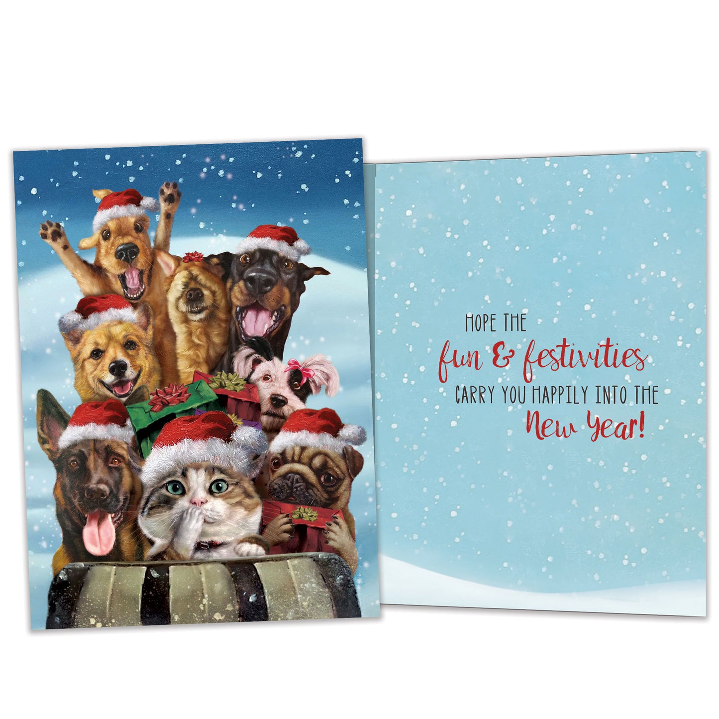 Downhill From Here Holiday Card