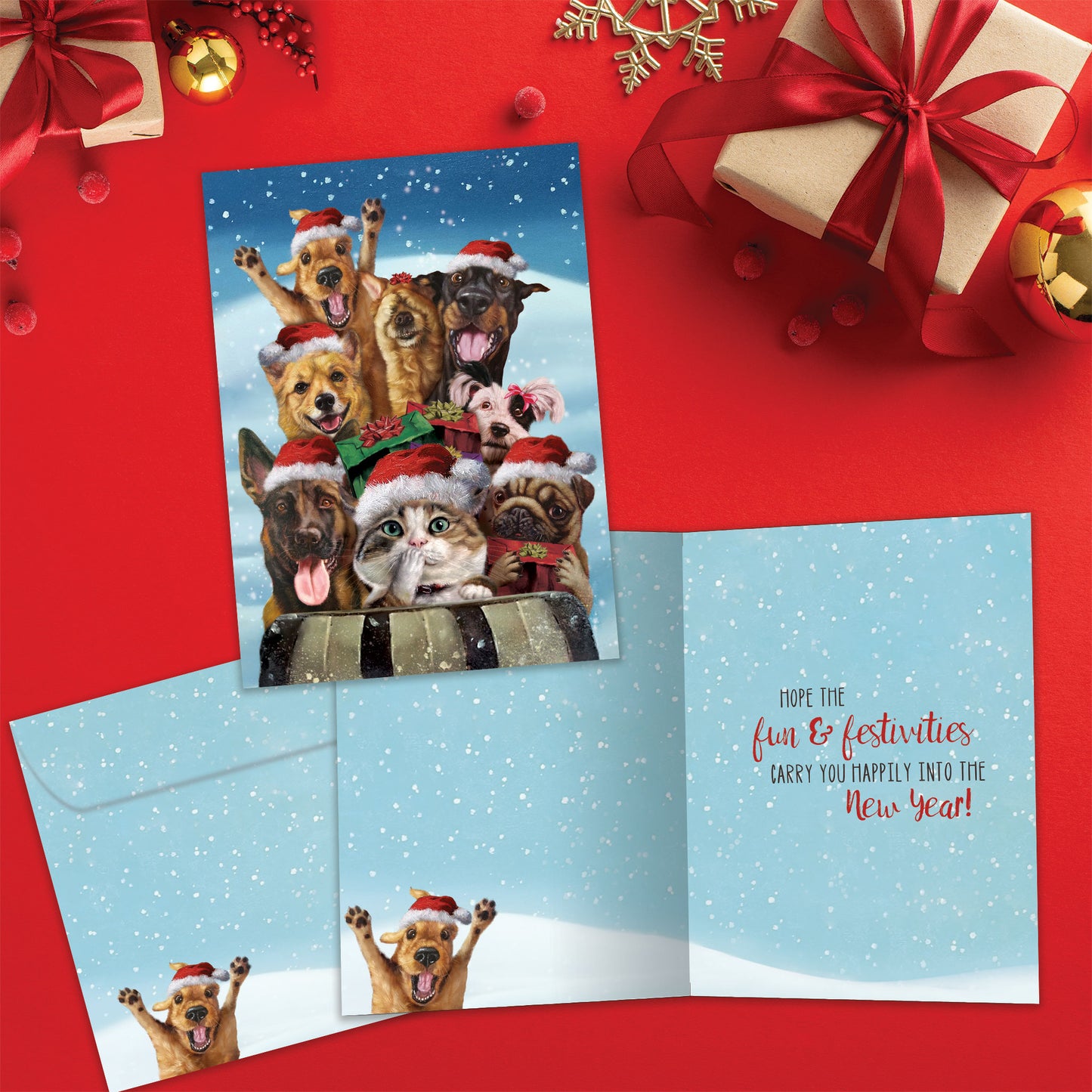 Downhill From Here Holiday Card