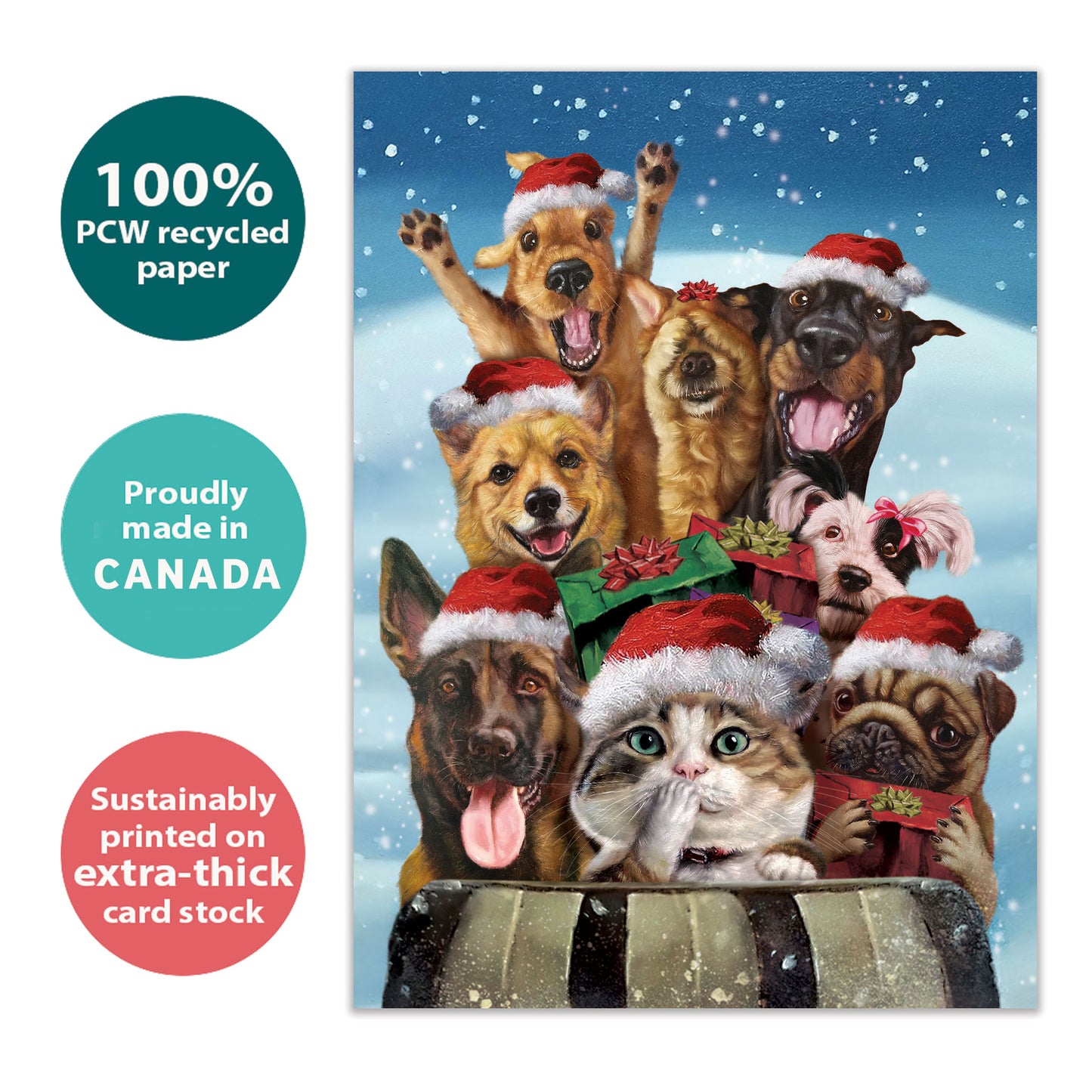 Downhill From Here Holiday Card