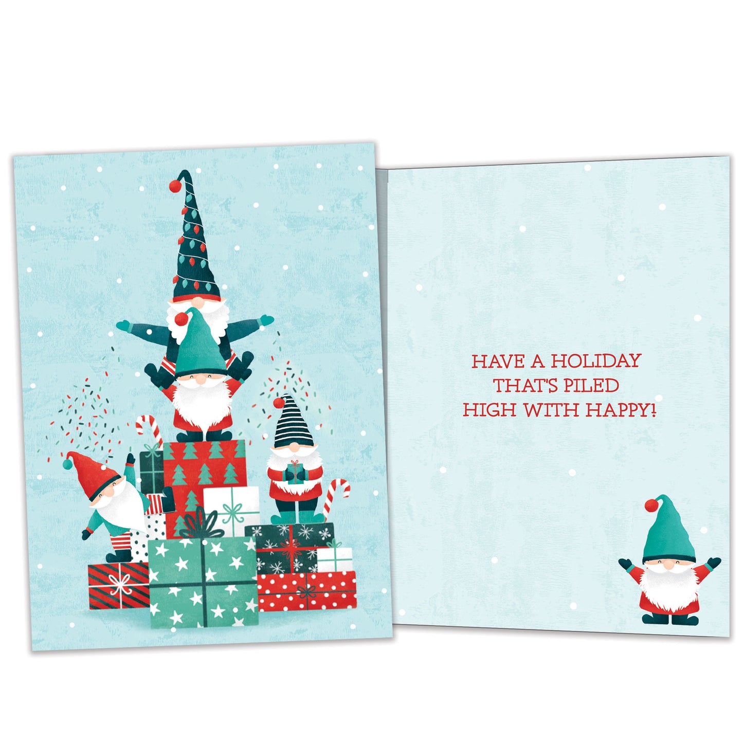 Gnomes Piled High Holiday Card