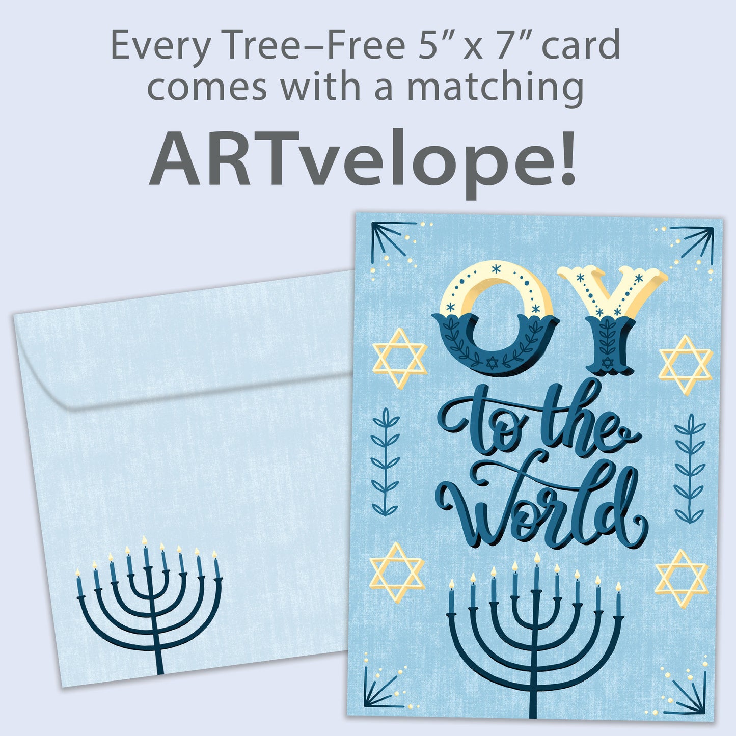 Oy to the World Hanukkah Card