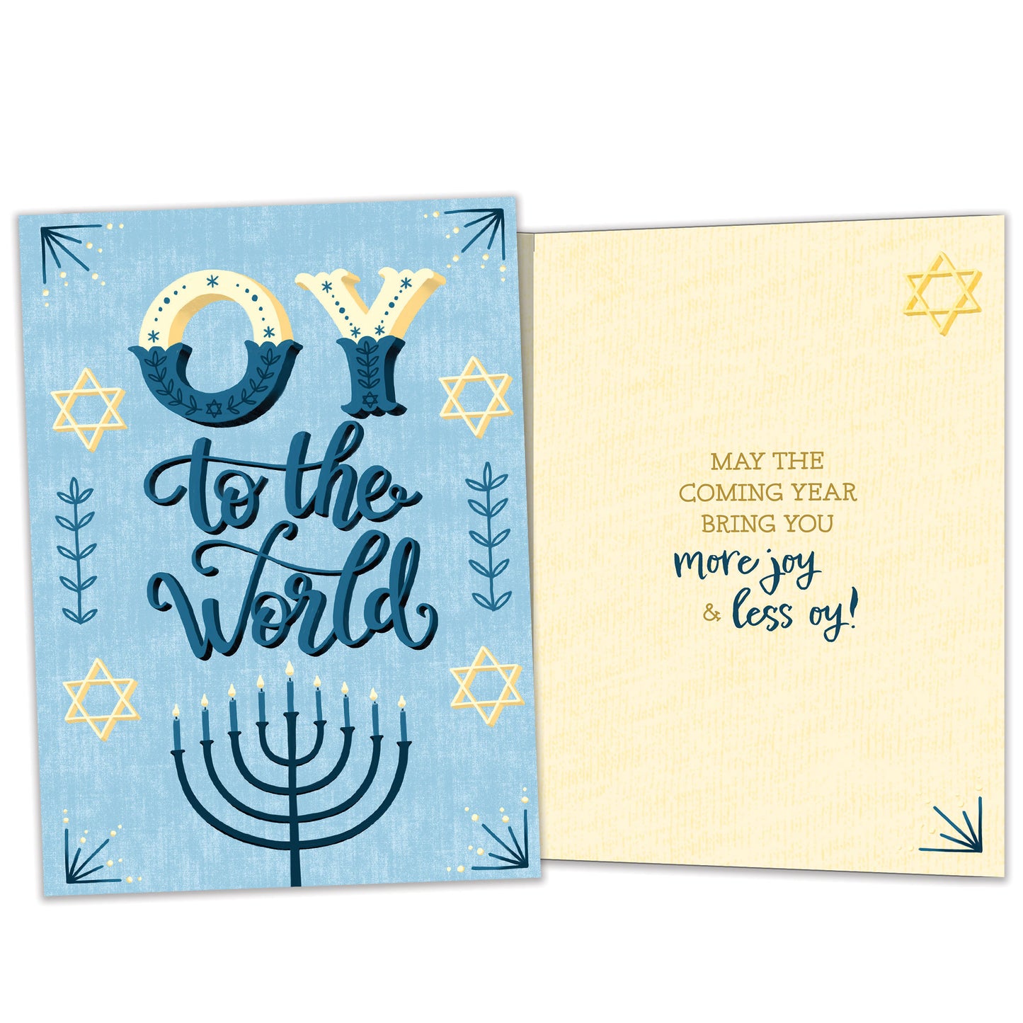 Oy to the World Hanukkah Card