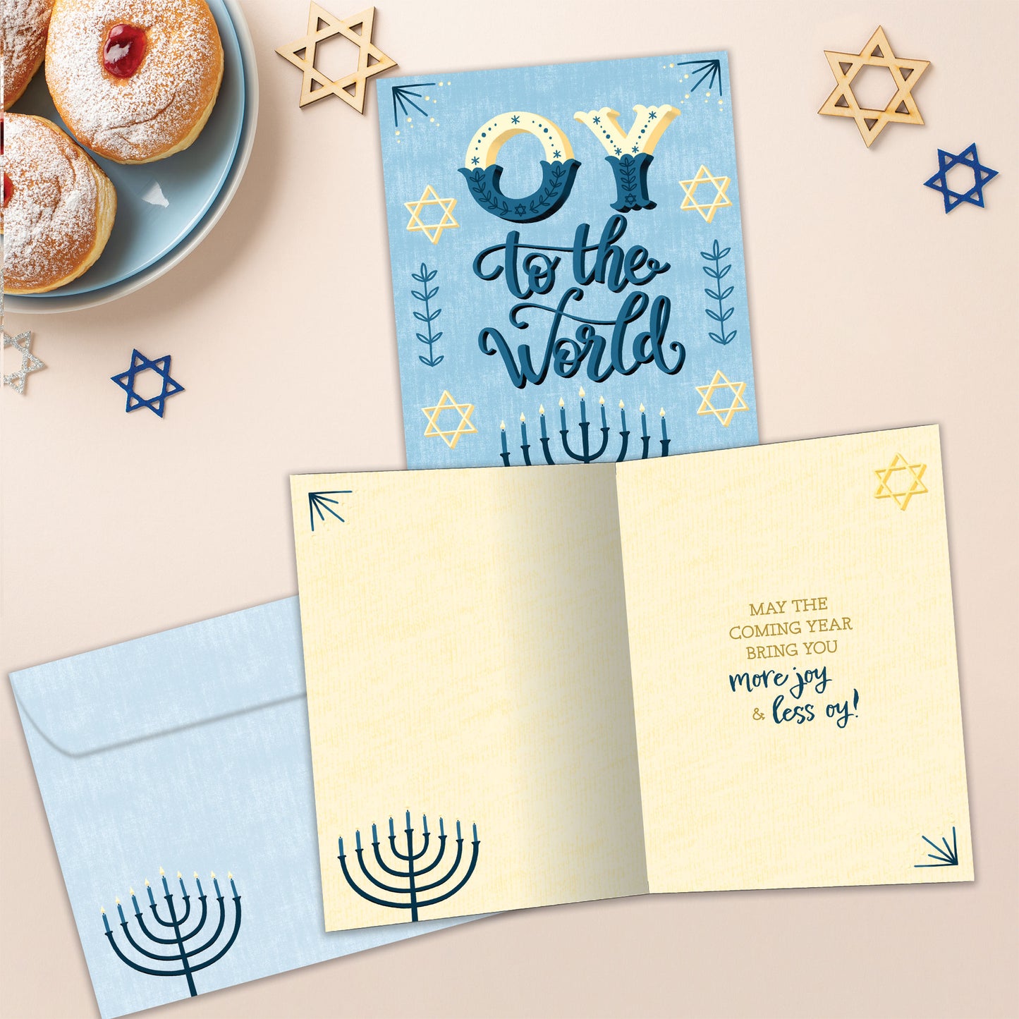 Oy to the World Hanukkah Card