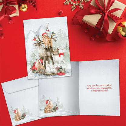 Piled Wild Watercolor Holiday Card