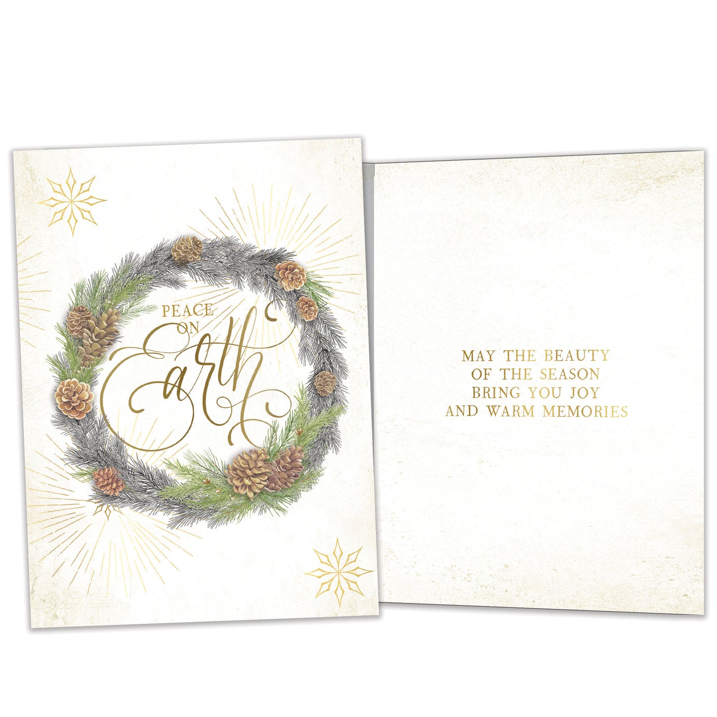 Winter Pine Wreath Holiday Card