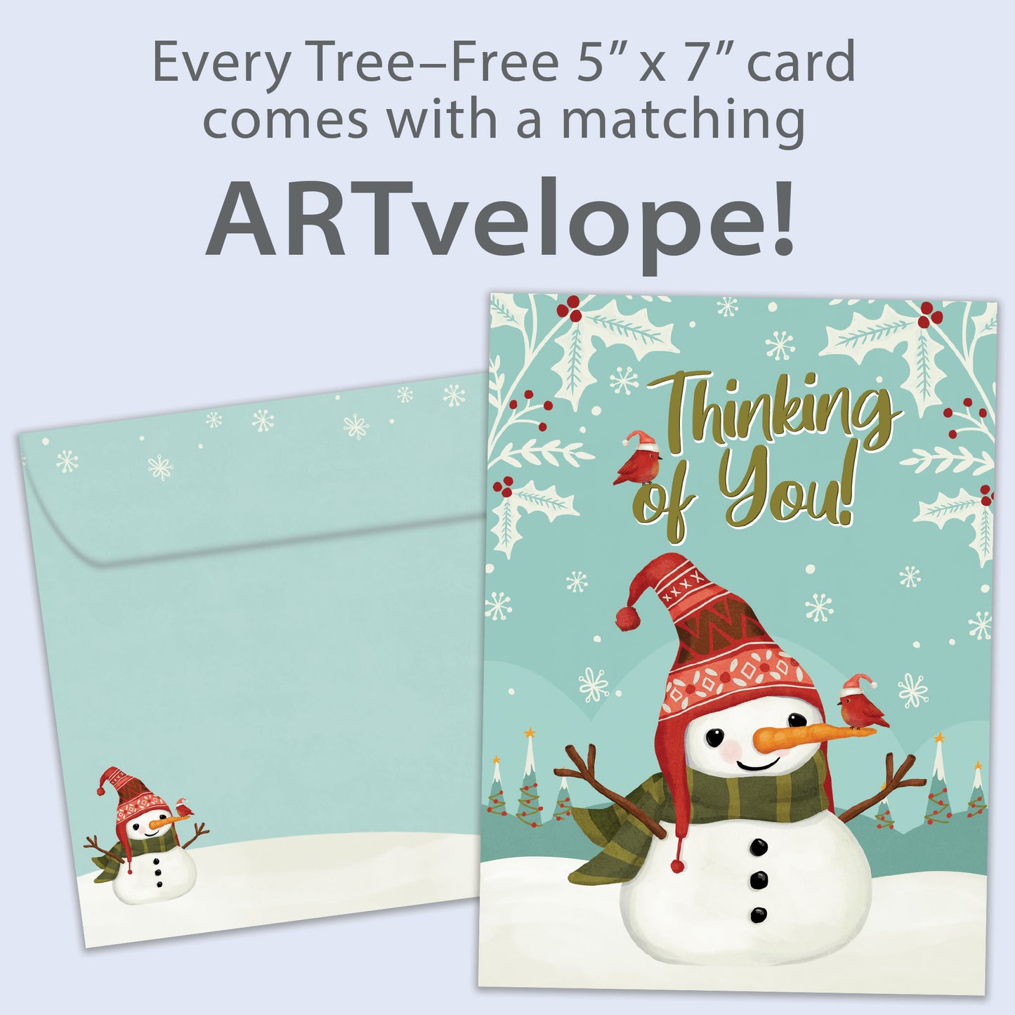 Merry Snowman Christmas Card