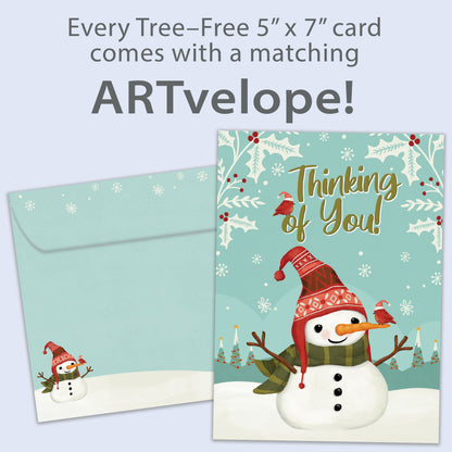 Merry Snowman Christmas Card