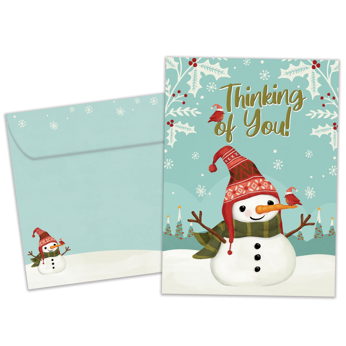 Merry Snowman Christmas Card